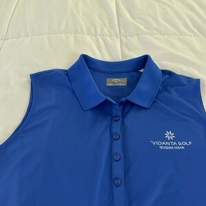 Callaway Blue Vidanta Golf Sleeveless Women’s Polo Shirt